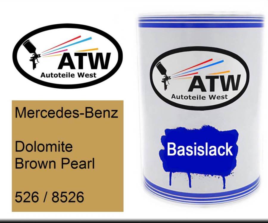 Mercedes-Benz, Dolomite Brown Pearl, 526 / 8526: 500ml Lackdose, von ATW Autoteile West.